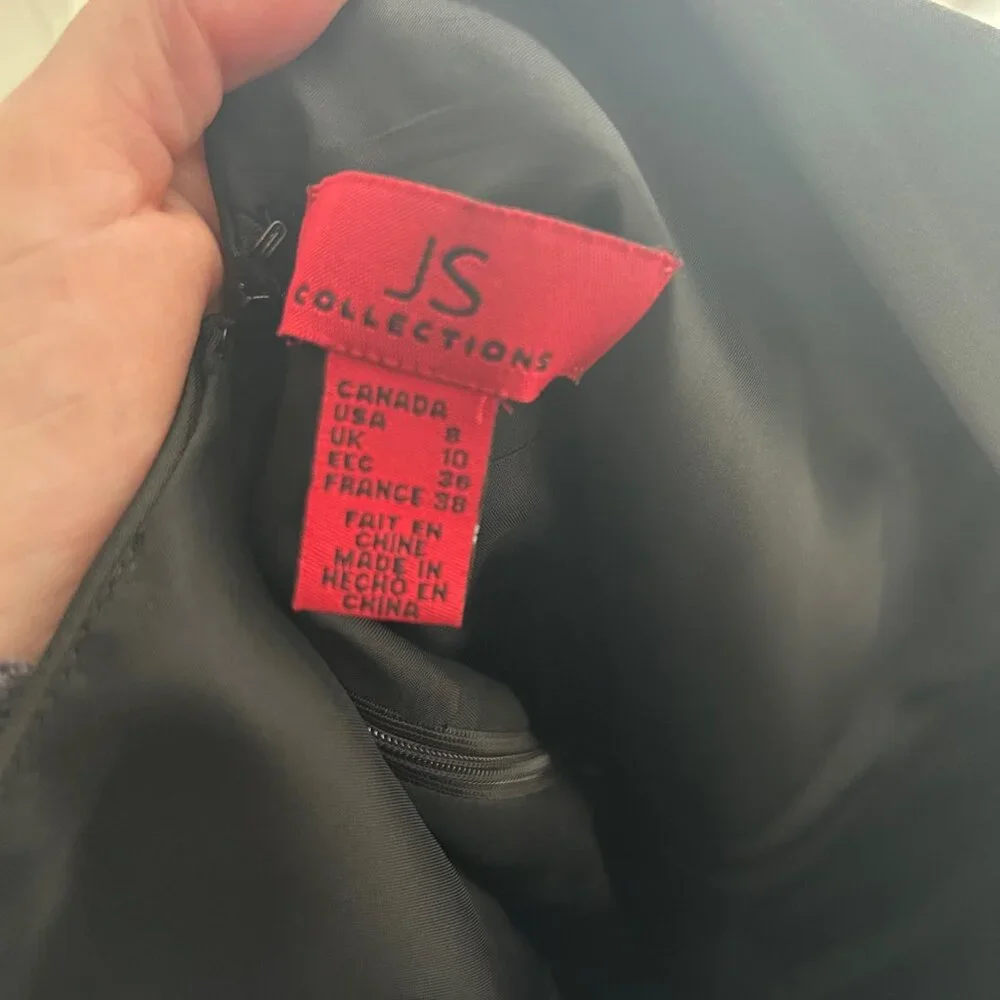 JS Collections Black Cocktail Dress - Picture 3 of 6
